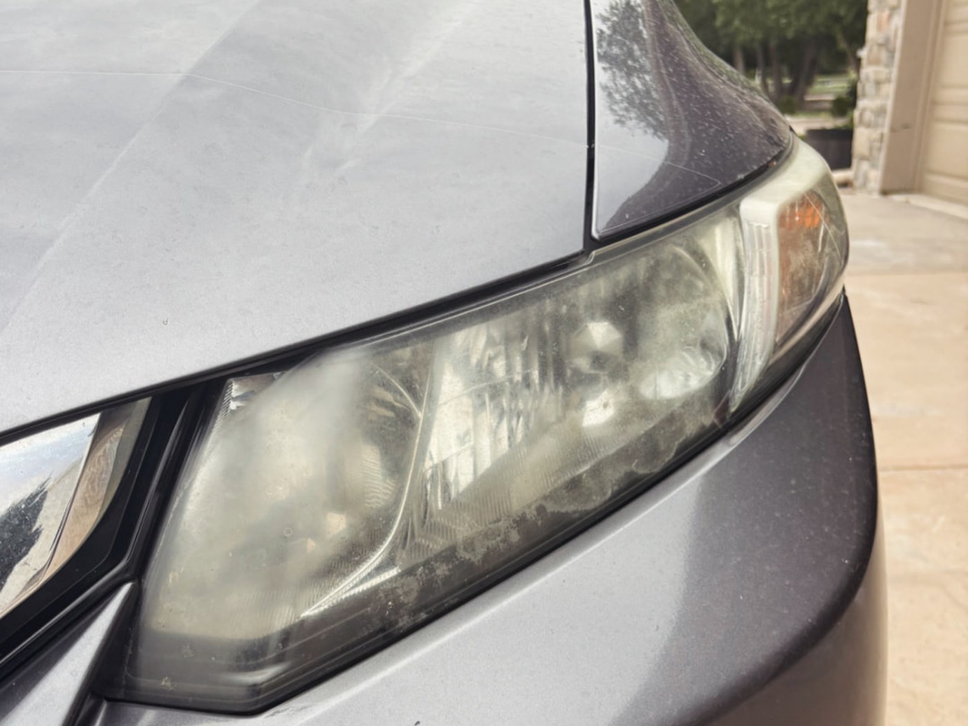 Headlight restoration — before restoration
